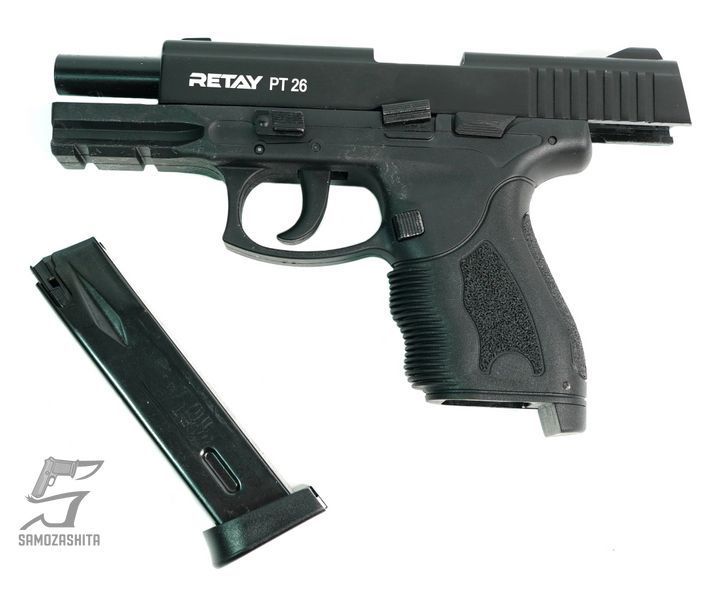 Сигнальний (холостий) пістолет Retay PT26 Black (Taurus 24/7) HOL-22 фото