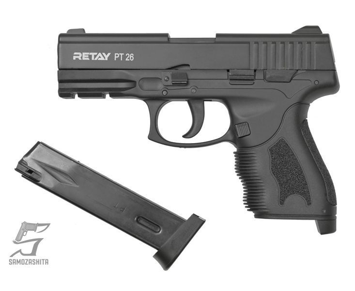 Сигнальний (холостий) пістолет Retay PT26 Black (Taurus 24/7) HOL-22 фото