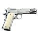 Стартовий пістолет KUZEY 911 Shiny Chrome Plating/White Grips з додатковим магазином HOL-06 фото 2