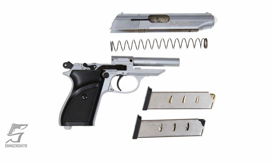 Сигнальний (холостий) пістолет SUR 2608 Matte Chrome HOL-24 фото