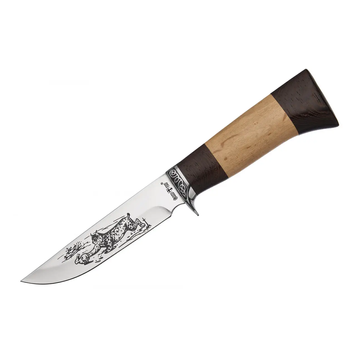 Ніж мисливський Grand Way 1104 Рись (mirror polish, дерево-метал, чохол cordura) product_2f92db58-4981-8a1f-895d-60586198b92d фото