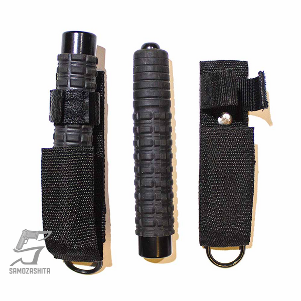 Телескопічна розкладна кийка Tactical Pro 41 см чорна TEL-08 фото