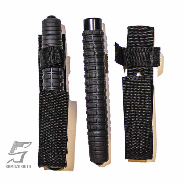 Телескопічна розкладна кийка Tactical Pro 54 см чорна TEL-10  фото