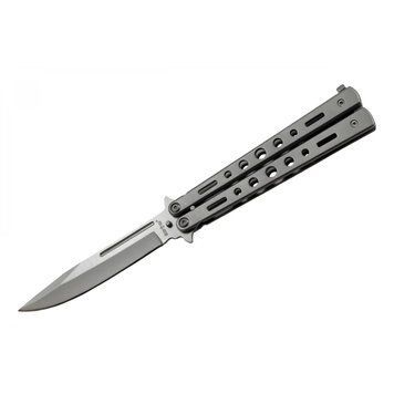 Ніж балісонг Grand Way 15084 R Silver (grey anodized) product_ea9d81be-507f-0e13-9a93-6a066f7ed398 фото