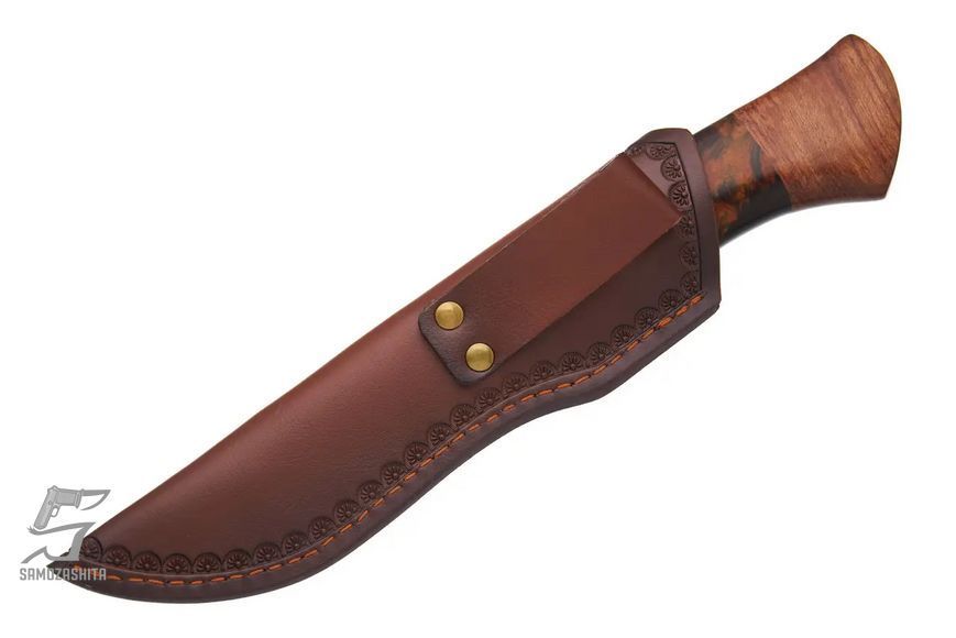 Ніж мисливський Grand Way 1819 Сохатий (mirror polish, дерево, чохол шкіра) product_1a96ea50-3b3b-1e9c-d728-899dd4a13235 фото